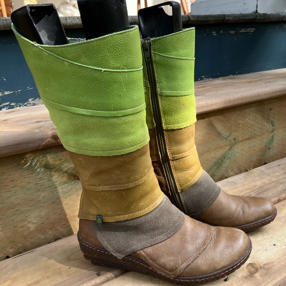 El Naturalista tall boots green EU38
